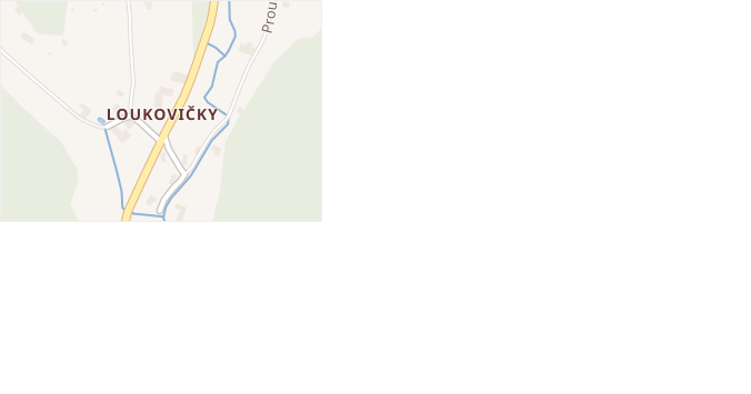 Loukovičky v obci Český Dub - mapa části obce