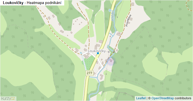 Loukovičky - mapa podnikání