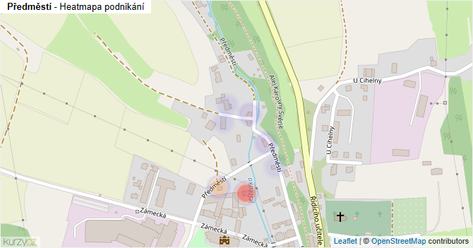 Předměstí - mapa podnikání