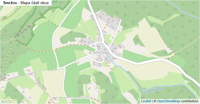 Smržov - mapa části obce
