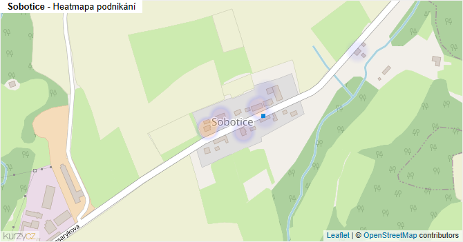 Sobotice - mapa podnikání