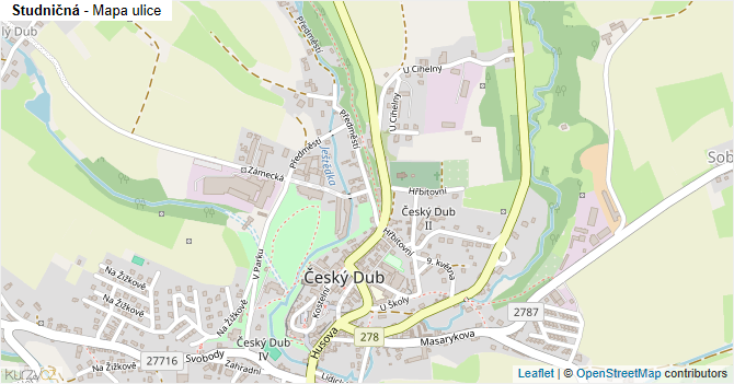 Studničná - mapa ulice