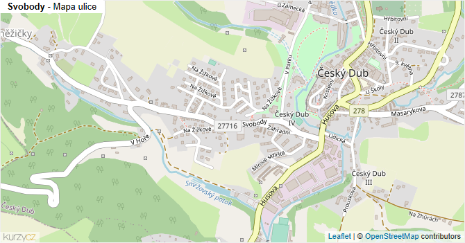 Svobody - mapa ulice