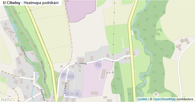 U Cihelny - mapa podnikání