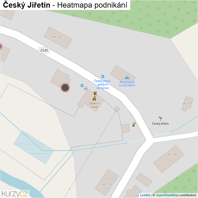 Mapa Český Jiřetín - Firmy v obci.