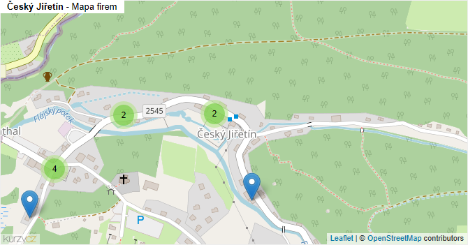 Český Jiřetín - mapa firem