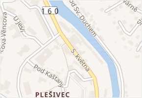 5. května v obci Český Krumlov - mapa ulice