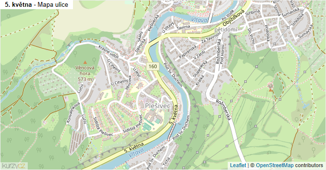 5. května - mapa ulice
