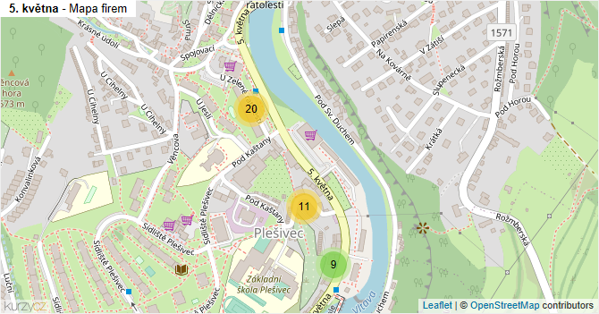 5. května - mapa firem