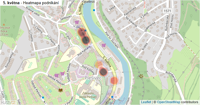 5. května - mapa podnikání
