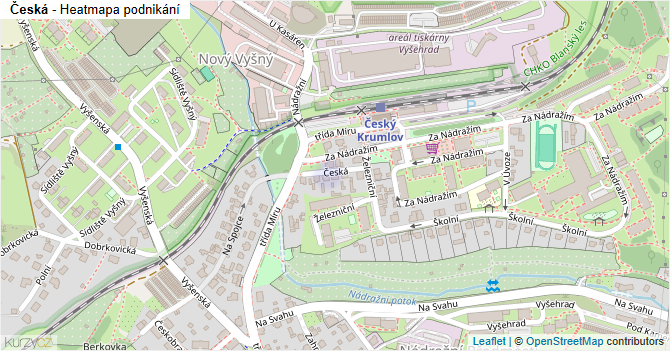 Česká - mapa podnikání