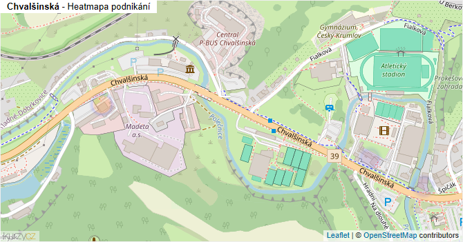 Chvalšinská - mapa podnikání