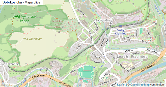 Dobrkovická - mapa ulice