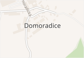 Domoradice v obci Český Krumlov - mapa části obce