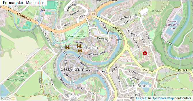 Formanská - mapa ulice