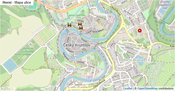 Horní - mapa ulice