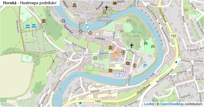 Horská - mapa podnikání