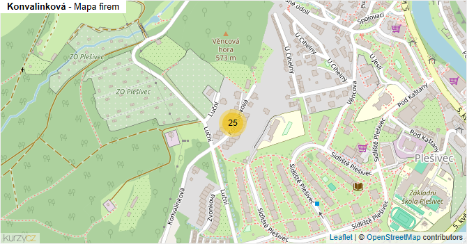 Konvalinková - mapa firem