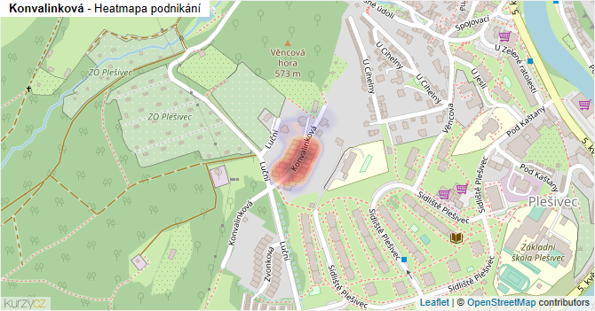 Konvalinková - mapa podnikání