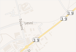 Lesní v obci Český Krumlov - mapa ulice