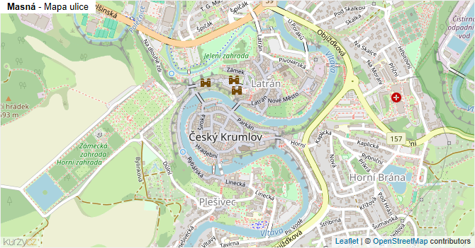 Masná - mapa ulice