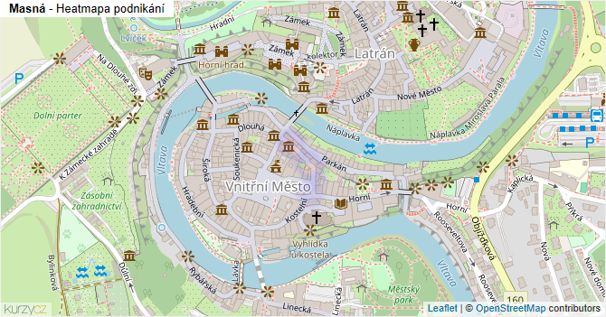 Masná - mapa podnikání