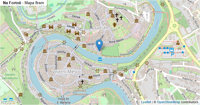Na Fortně - mapa firem