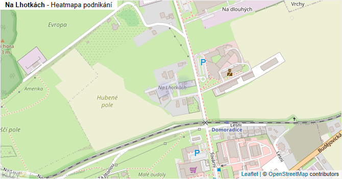 Na Lhotkách - mapa podnikání