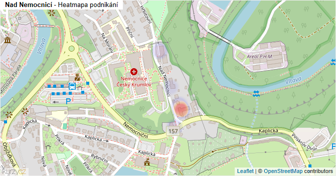 Nad Nemocnicí - mapa podnikání