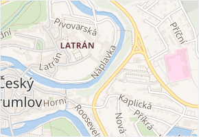 Náplavka v obci Český Krumlov - mapa ulice