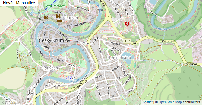 Nová - mapa ulice