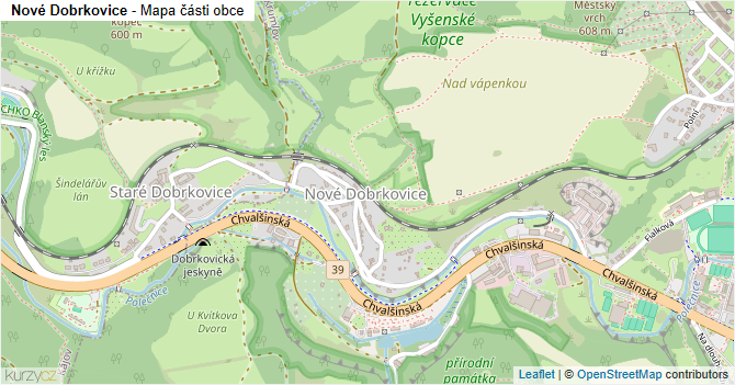 Nové Dobrkovice - mapa části obce