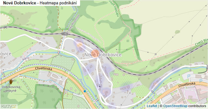 Nové Dobrkovice - mapa podnikání