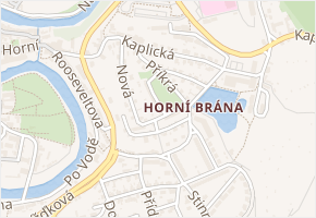 Nové domovy v obci Český Krumlov - mapa ulice