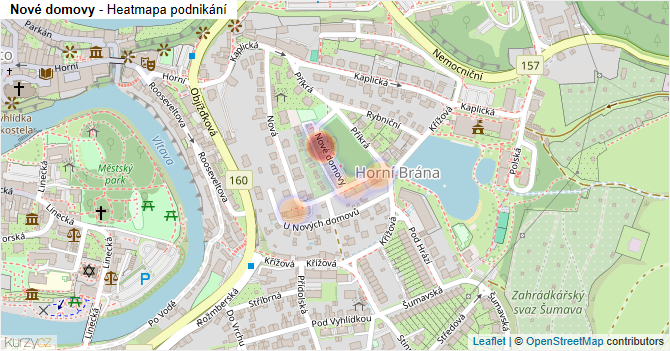 Nové domovy - mapa podnikání