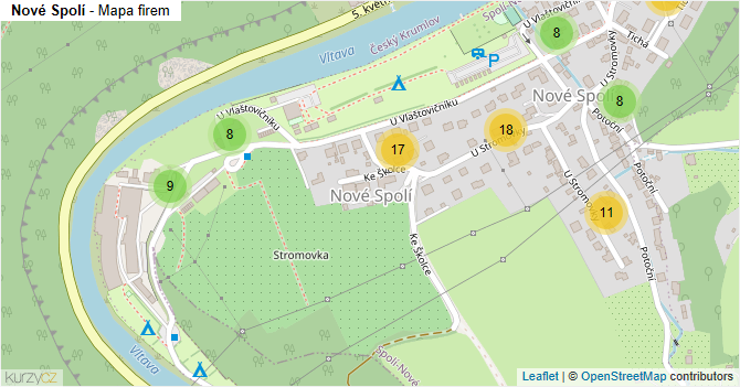 Nové Spolí - mapa firem