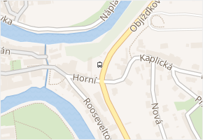 Objížďková v obci Český Krumlov - mapa ulice