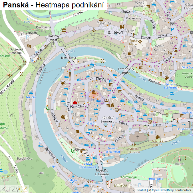 Mapa Panská - Firmy v ulici.