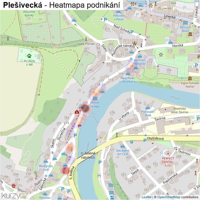 Mapa Plešivecká - Firmy v ulici.