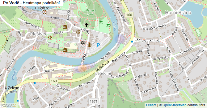 Po Vodě - mapa podnikání