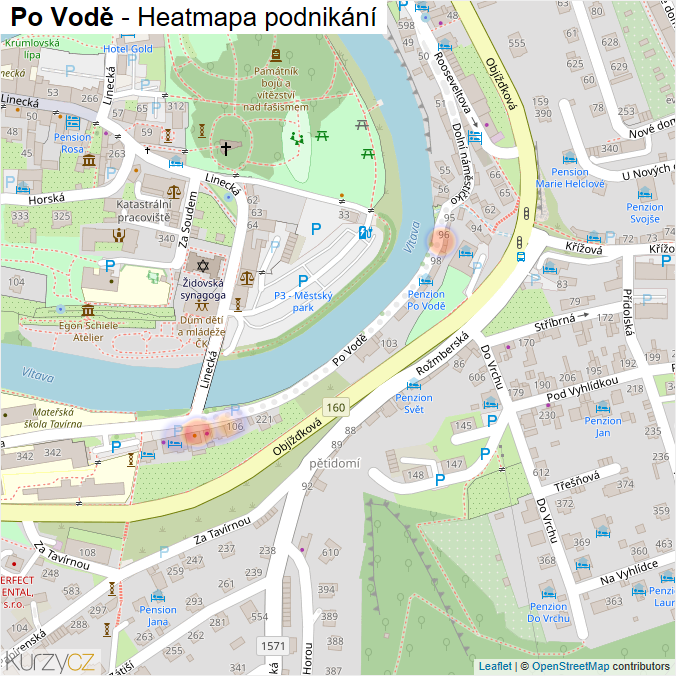 Mapa Po Vodě - Firmy v ulici.