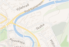 Pod Skalkou v obci Český Krumlov - mapa ulice