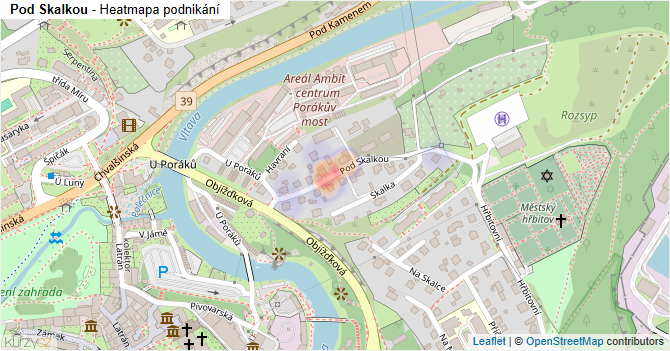 Pod Skalkou - mapa podnikání