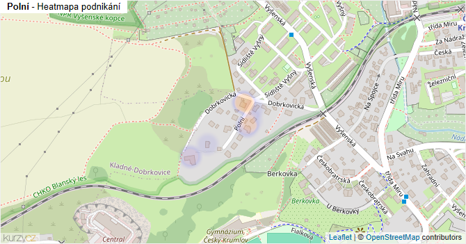 Polní - mapa podnikání