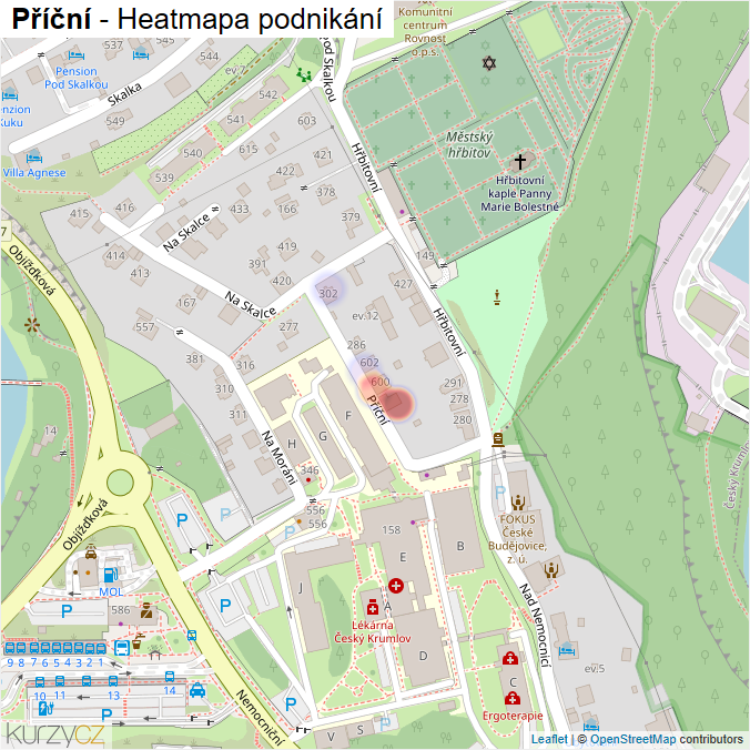 Mapa Příční - Firmy v ulici.