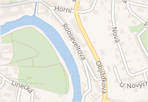 Rooseveltova v obci Český Krumlov - mapa ulice