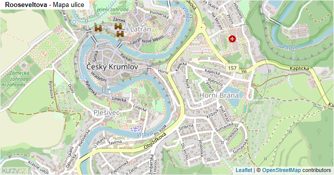 Rooseveltova - mapa ulice