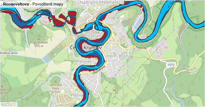 Rooseveltova - mapa podnikání