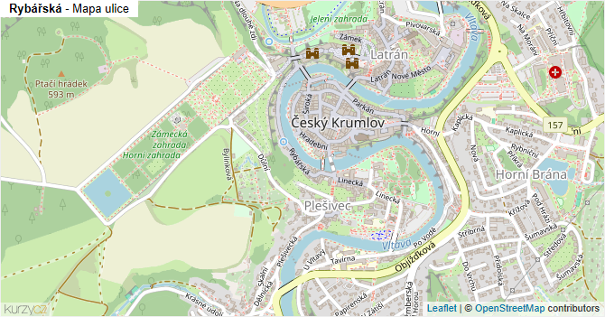 Rybářská - mapa ulice