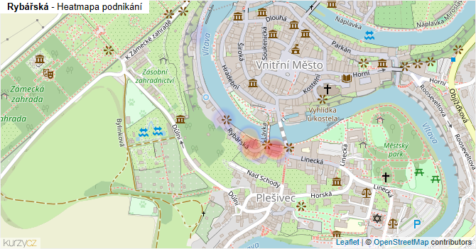 Rybářská - mapa podnikání